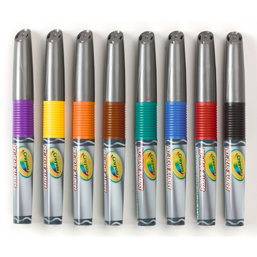 Crayola Visi-Max Dry Erase Whiteboard Markers Assorted 8 Pack